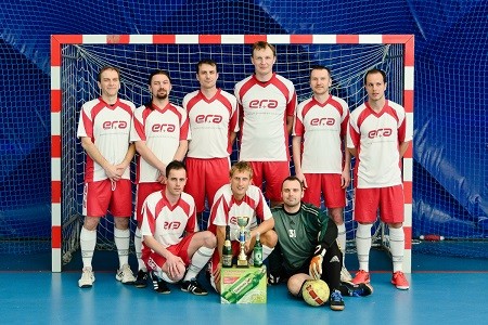 ERA Pardubice futsal team – winning silver medal in company jerseys