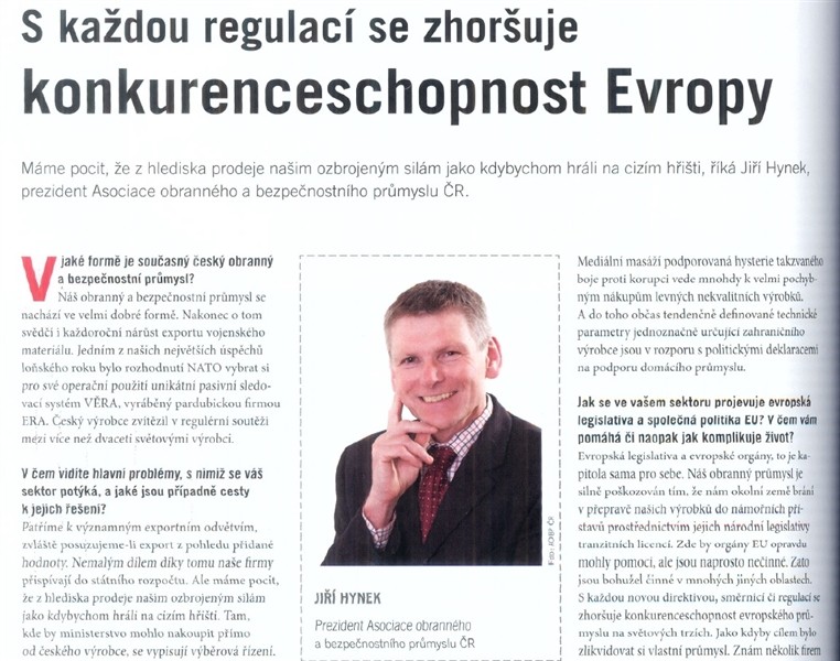 An article published in the bulletin of the Czech Chamber of Commerce mentions ERA