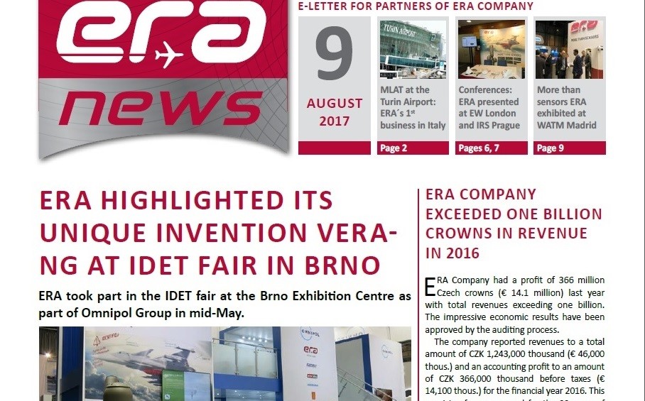 ERA NEWS, 9th issue, August 2017