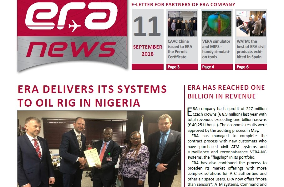 ERA NEWS newsletter, 11th issue, September 2018